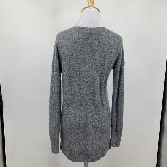 Aqua Sweater Womens S Small Gray Cashmere High Low Pullover Long Sleeve Tunic - Picture 4 of 8